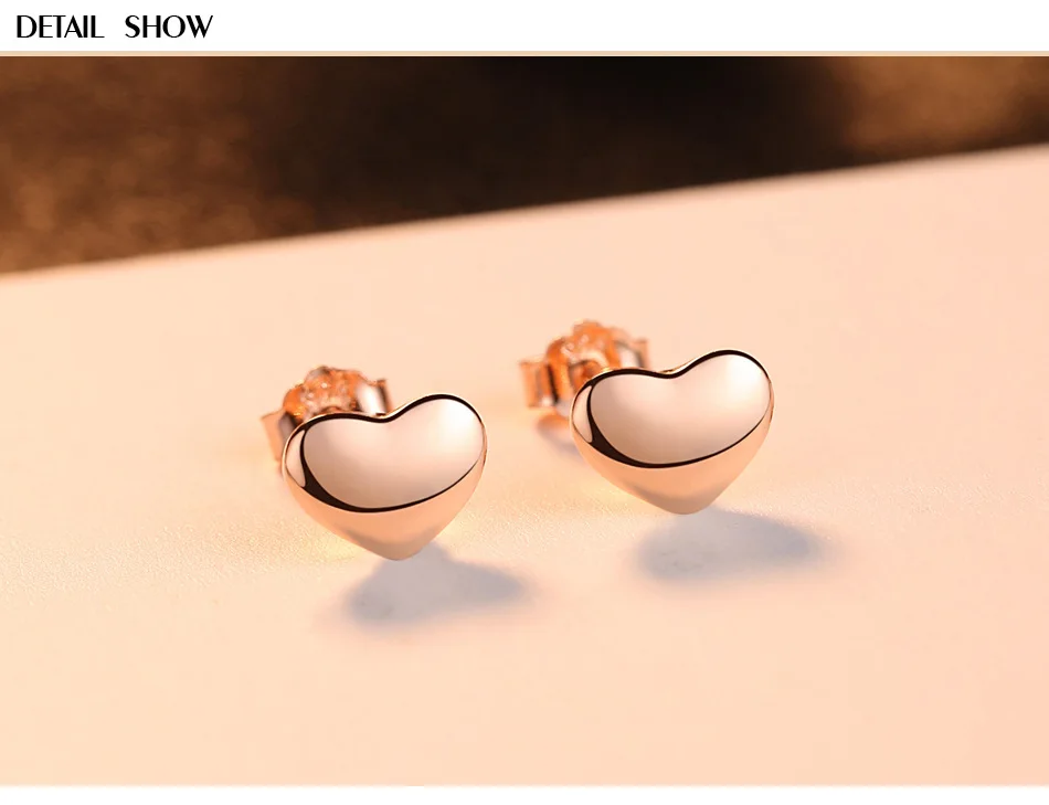 

Simple heart earrings female wild S925 Sterling silver earrings DL06