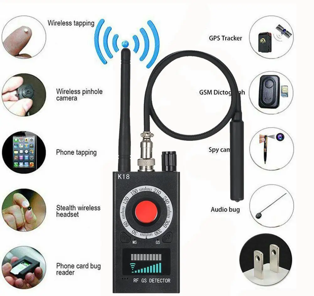 

K18 detector anti-sneak shot anti-eavesdropping anti-monitoring wireless signal detector gps detector anti-positioning equipment