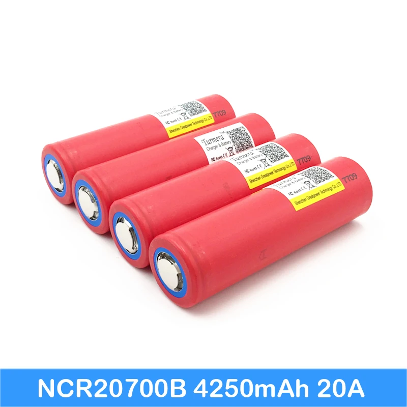 20700 аккумулятор Turmera для SANYO 20700B 4250mAh 20A литий-ионный аккумулятор для 20700 электронной сигареты Vape литиевая велосипедная батарея jun14