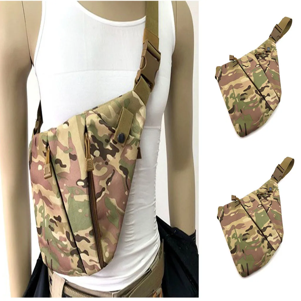 

Men Outdoor Sport Cross Body Sling Shoulder Canvas Chest Bag Tactical Military Army Camping Backpack