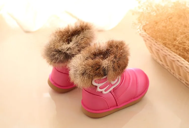 2018 зимние теплые для девочек детские зимние сапоги обувь для маленьких девочек модные ботинки на плоской подошве с удобными дети девочки