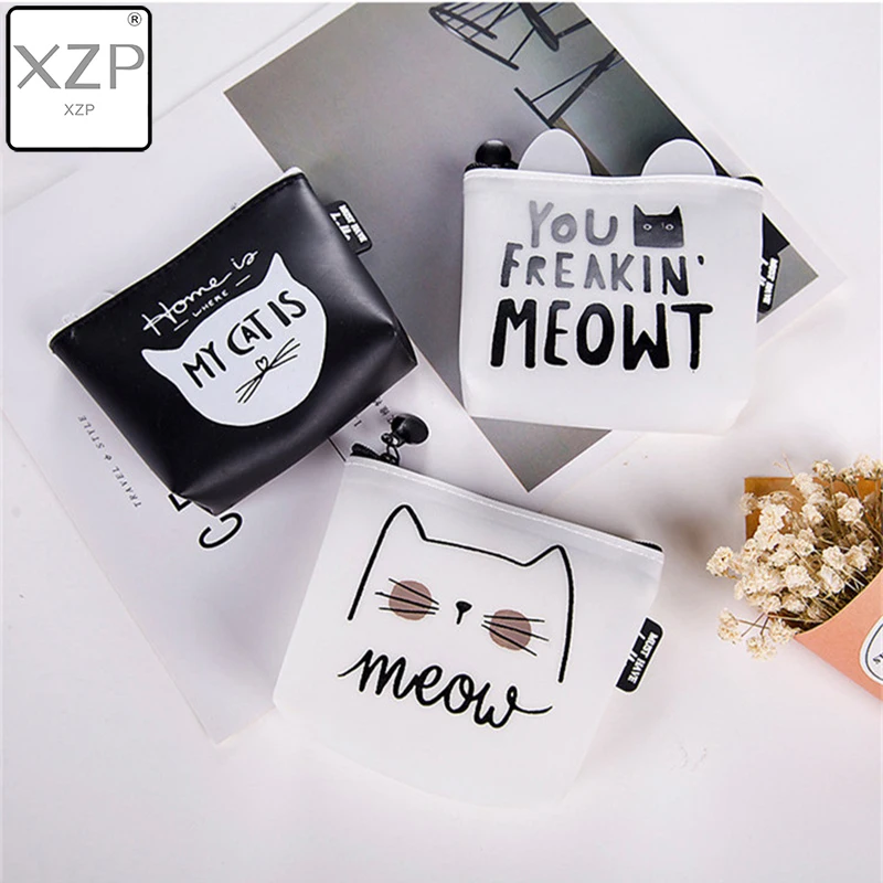 

XZP Animal Cat Coin Purses Holder Women Mini Silica Gel Change Wallets Girl Kids Money Bag Coin Bag Children Zipper Small Pouch