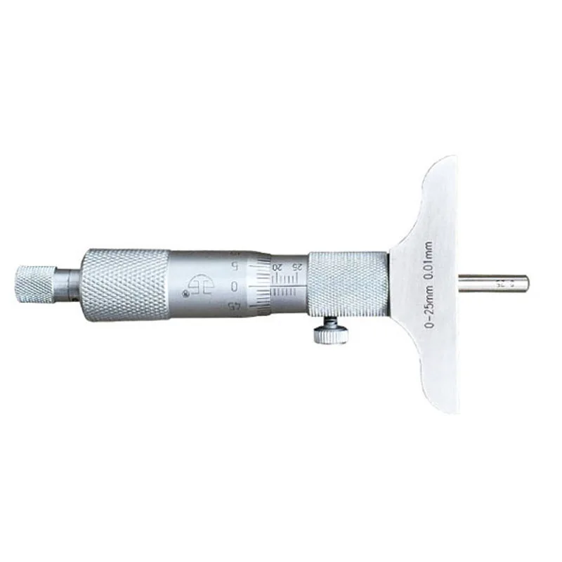 Глубинный микрометр 0-25 мм 0,01 мм машинист микрофон калибровочный ДАТЧИК Инструмент метрические Микрометры из нержавеющей стали