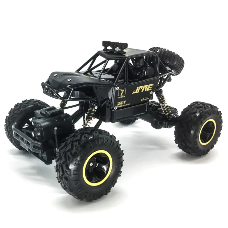 28Cm Rc Car 1/16 4Wd 4X4 Driving Car Double Motors Drive Bigfoot Car Remote Control Car Model Off-Road Vehicle Toy - Цвет: Black