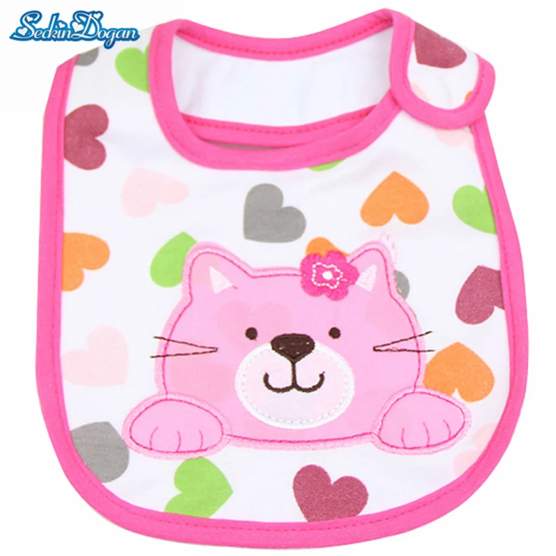 SeckinDogan Baby Bibs Waterproof Solid Cotton High Quality Baby Girl Boy Bibs Cartoon Animal Burp Cloths Accessories cheap stuff
