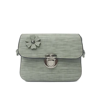 

New Women bag fashion flowers decoration PU leather Women shoulder bag crossbody bag trend casual Women handbags bag