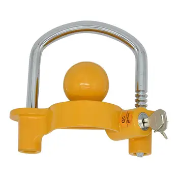 

Universal Trailer Hitch Security Lock Adjustable Anti-Theft Storage Towing Coupler Lock With 2 Keys-Heavy Duty Design Steel Bar