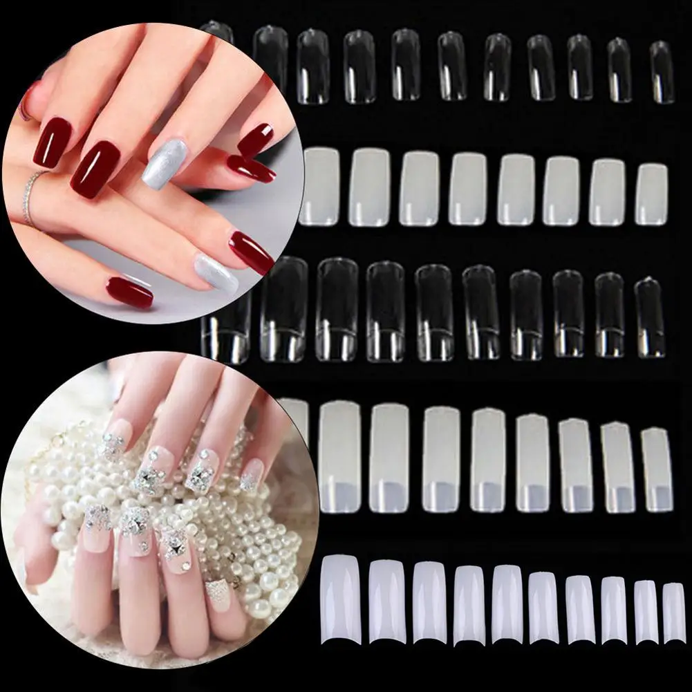 

500Pcs False Nail Tips Clear White Natural French False Fake Acrylic Nail Art Tips UV Gel DIY Tool