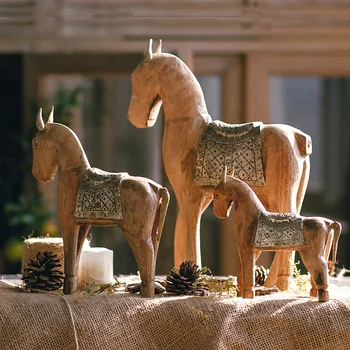 

Magic Knight Trojan Decoration Home Accessories Living Room Room Office Desktop Tv Cabinet Creative Ornaments Wood Decoration