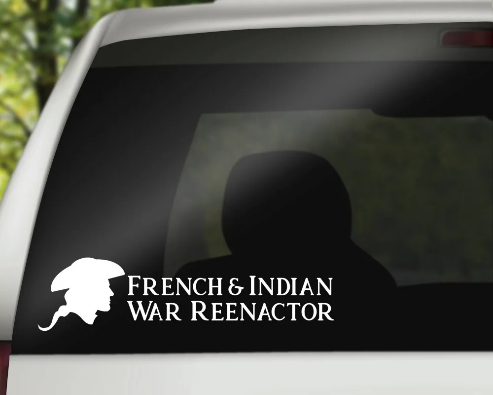 French and Indian War Reenactor Colonial Vinyl Decal - Wall Art - Vehicle Decal - Computer Decal - Reenactor - Reenactment