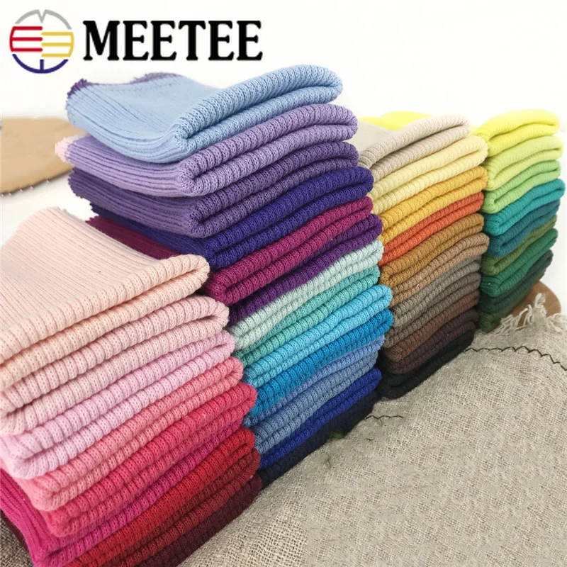 1Pair Meetee 7*10cm Stretchy Knit Rib Cuff Seamless Thread Cuffs DIY