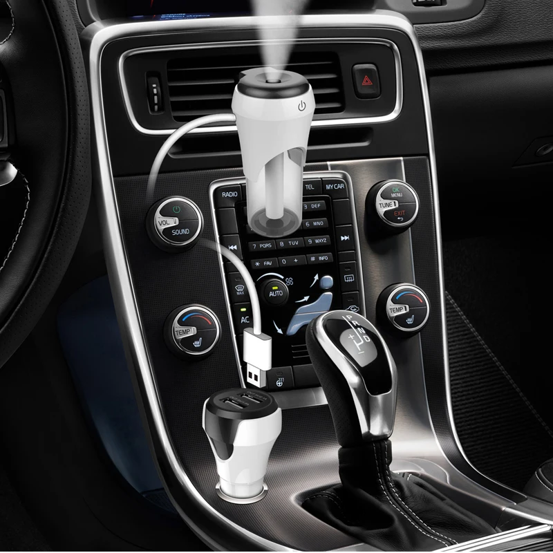 Мини портативный увлажнитель воздуха для автомобиля, офиса, дома, диффузор эфирного масла, USB Ароматический диффузор, автомобильный очиститель воздуха+ Зарядка для телефона