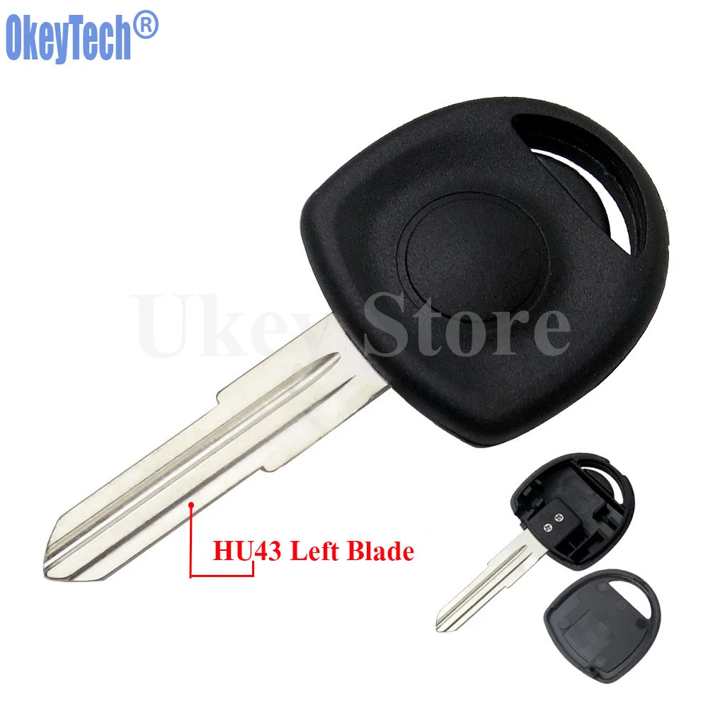 OkeyTech 5PCS LOT Car Transponder Key Shell Case Fob for Vauxhall Opel Key HU46 Left Blade Blank Replacement Transponder Key