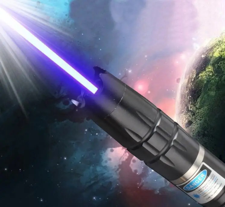 

Super Powerful blue laser pointers 50000M 450nm with 5 star caps Burning Match cigar cutting paper plastic burn wood