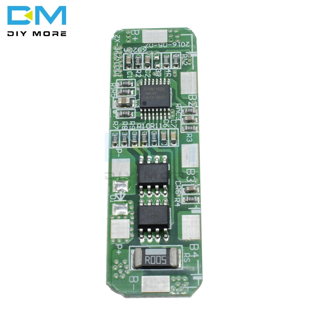 3A 5A PCB BMS Защитная плата управления для 4 упаковок 4S 18650 литий ионная литиевая