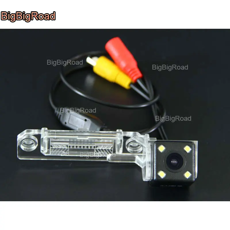 

BigBigRoad For Skoda Superb Car Rear View Reversing Backup camera HD CCD night vision parking camera waterproof RCA port