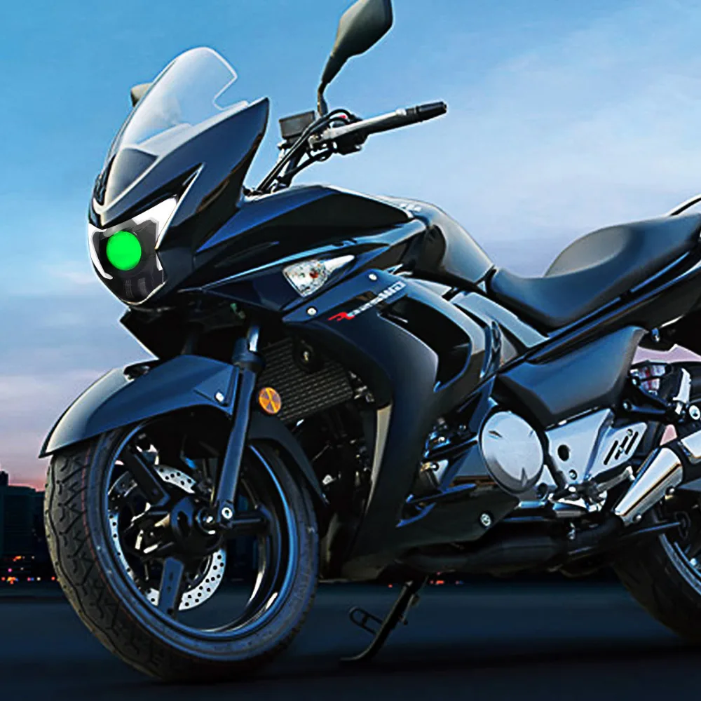 Передние фары KT для мотоцикла Suzuki GW250 GSR250 2013+ HID Проектор Светодиодный(LED) Глаз ангела Белый Светодиодный(LED) Глаз демона Красный
