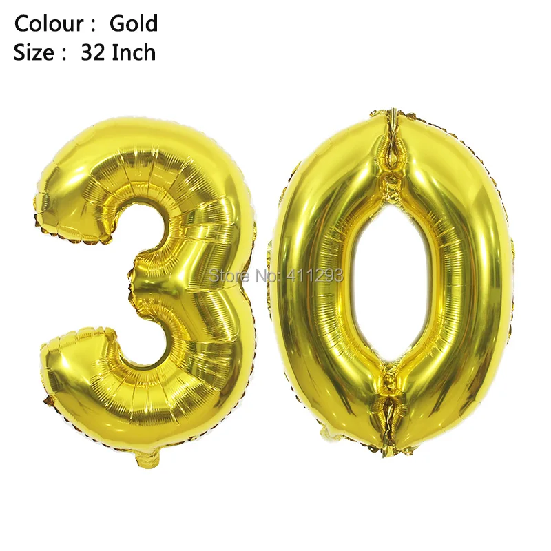 30th праздничных воздушных шаров &quot30/40/50/60/70/80th birhday вечерние украшения Днем