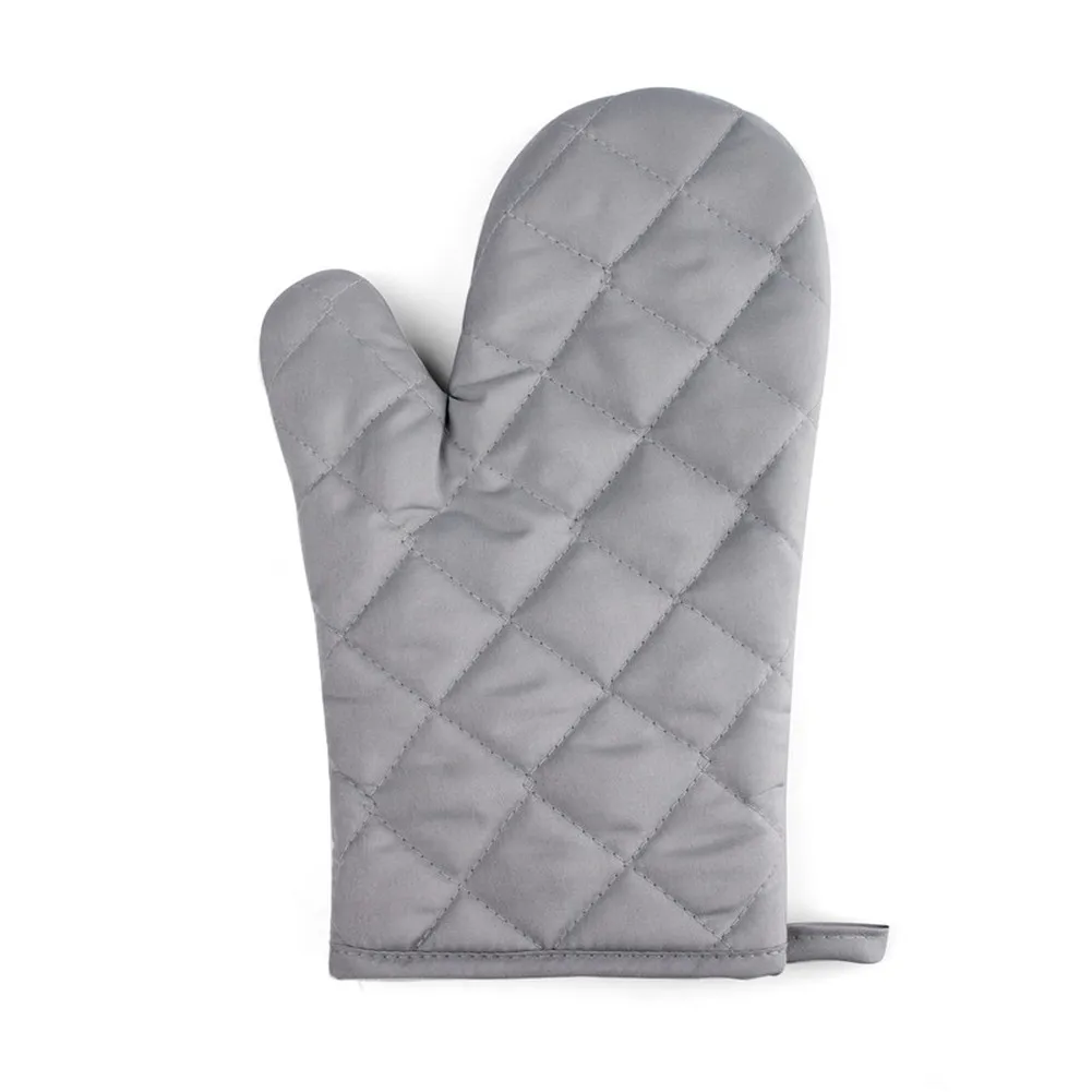 1 Pcs Silver Coated Heat Proof Kitchen Cooking T/C Fabric Oven Glove Non slip Thickening High