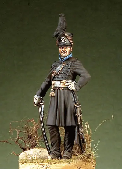 132-54mm--Deaths' Hussars Officer, Duke of Brunswick 