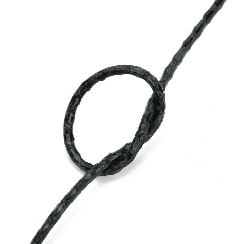 Высокое качество 5 ярдов/партия Леопардовый принт PU плетеные кожаные шнуры 3 мм круглый кожаный шнур для Diy Поиск ювелирных изделий из браслетов - Цвет: black