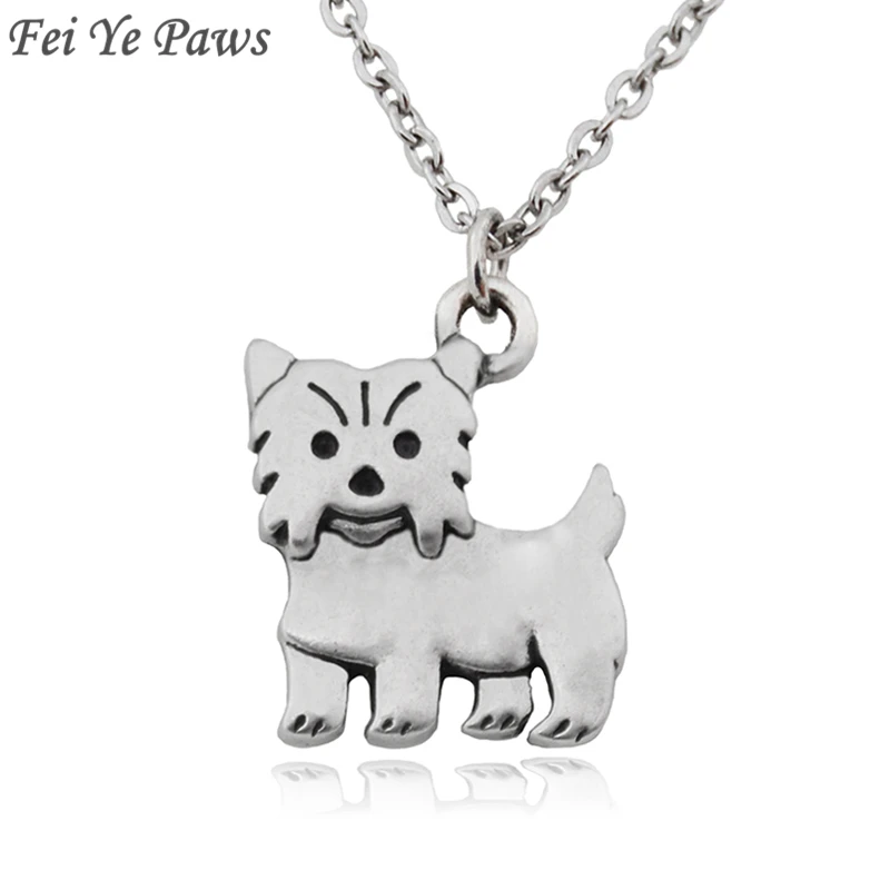 Колье из нержавеющей стали в стиле панк йоркширского терьера|dog jewelry|pendant necklacedog