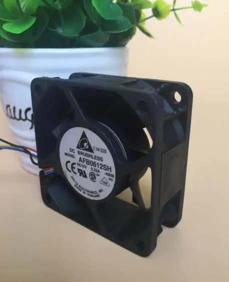 Подлинная Дельта 6025 AFB0612SH DC 12V 0.32A 6 см 4 провод PWM Контроль температуры большой