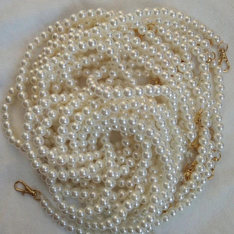 

Womens Beadings Pearls Shoulder Bag Chain Strap Fashion Handbags Belt Bag Accessories 60cm 70cm 100cm 115cm 120cm