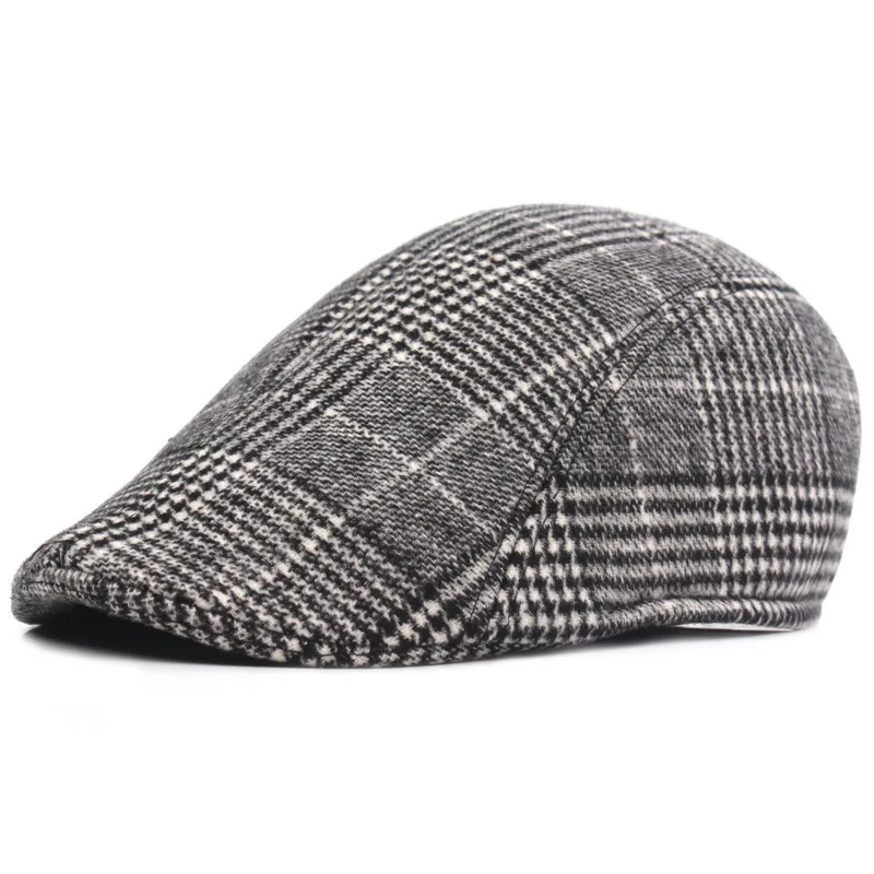 

Beret men's spring and summer wild casual hat middle-aged forward cap solid color female travel duck tongue hat
