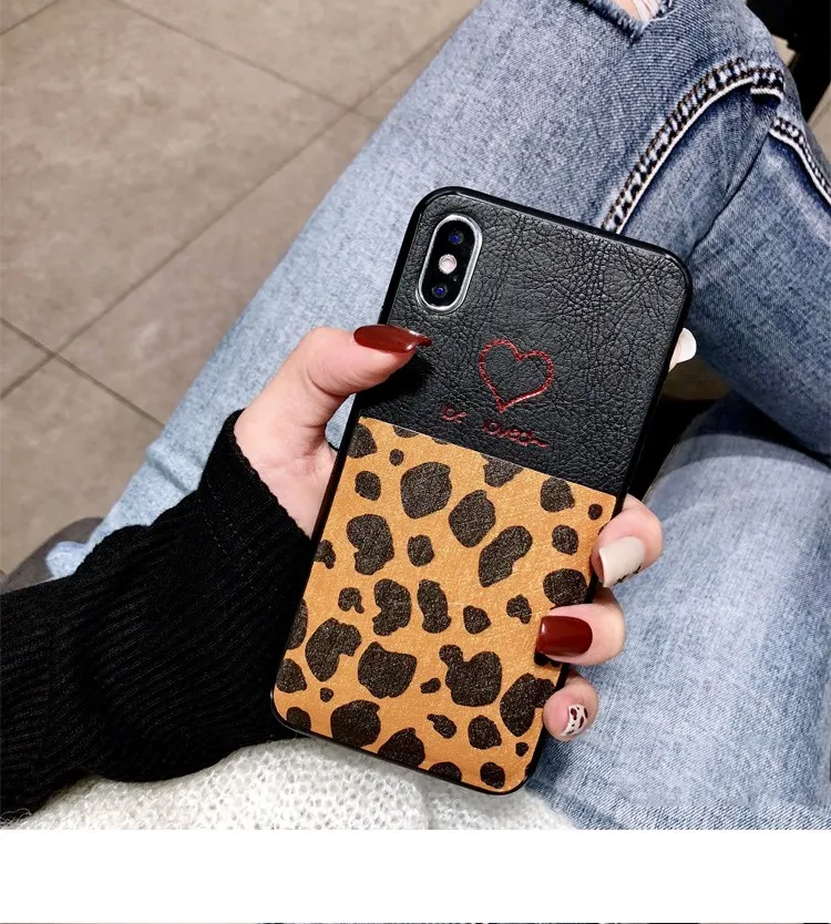 

Wixcen Luxury Pu Leather Leopard Phone Case for Iphone Xs Max Xr Soft Tpu Silicon Case for Iphone 6s 7plus 8 with Pocket Cover