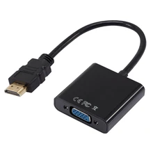 HDMI Male to VGA With Audio HD Video Cable Converter Adapter 1080P for PC US