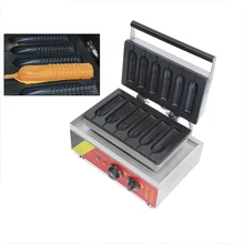 1800W Electric Waffle Maker Machine Corn/ Hot Dog Waffle Baker Stainless Steel+Iron Coating Commercial Snack Baker Machine CE commercial waffle making machine electric nut and flower shape waffle maker for salf