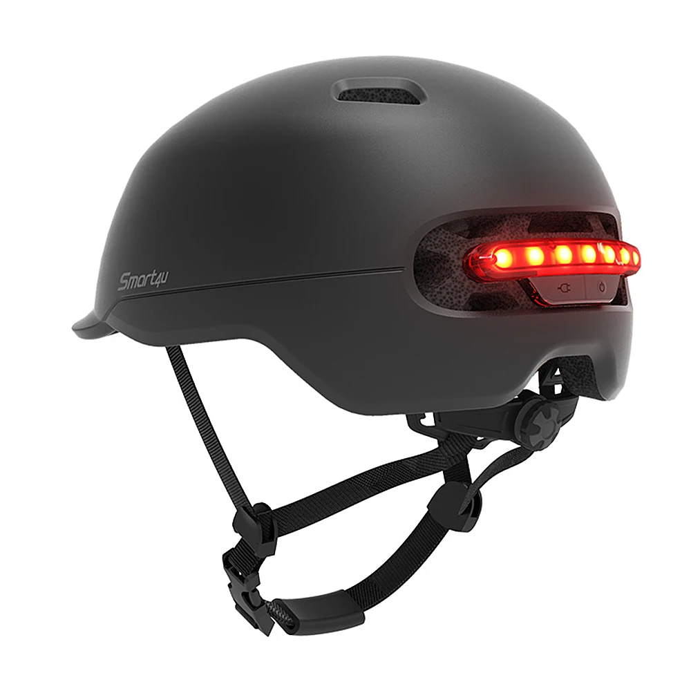 

Smart4u Waterproof Smart Flash Bicycle Helmets Matte Long Use Helmet Back Light Mountain Road Scooter For Men Women