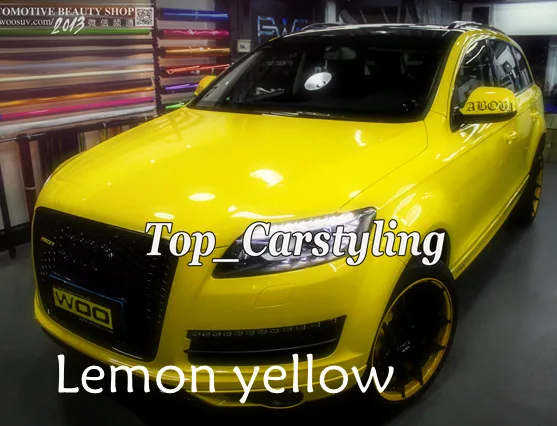 3 layers ultra glossy car wrapping film lemo yellow car wrapping film 3M 1080 HEXIS FOILE STICKERS (1) - 