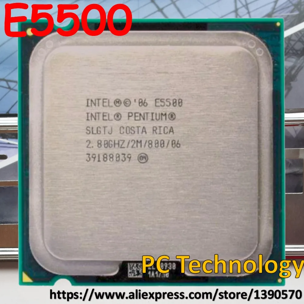 ЦП Intel Pentium E5500 2,8 ГГц Dual Core 2 Мб Процессор LGA775 настольный процессор(мы отправляем заказ в течение 1 дня