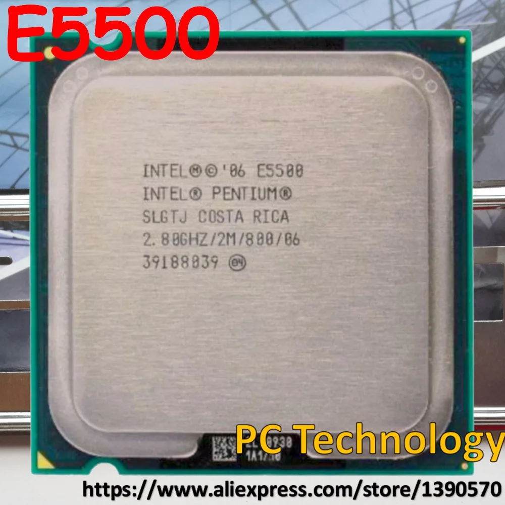 Original Intel Pentium CPU E5500 2.8 ghz 2 mb LGA775 processador CPU de Desktop Frete grátis (enviar para fora dentro de 1 dia