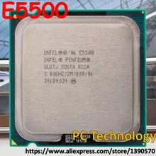 Original Intel Pentium CPU E5500 2.8 ghz 2 mb LGA775 processador CPU de Desktop Frete grátis (enviar para fora dentro de 1 dia