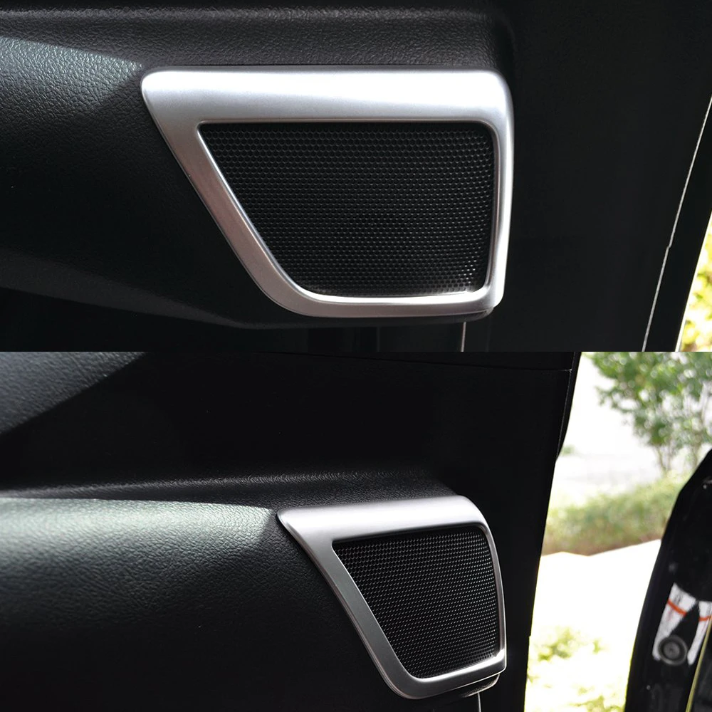 

JY 2PCS Chrome ABS 2ND Door Speaker Ring Molding Garnish Cover Trim Accessories For TOYOTA ALPHARD 30 2015 on