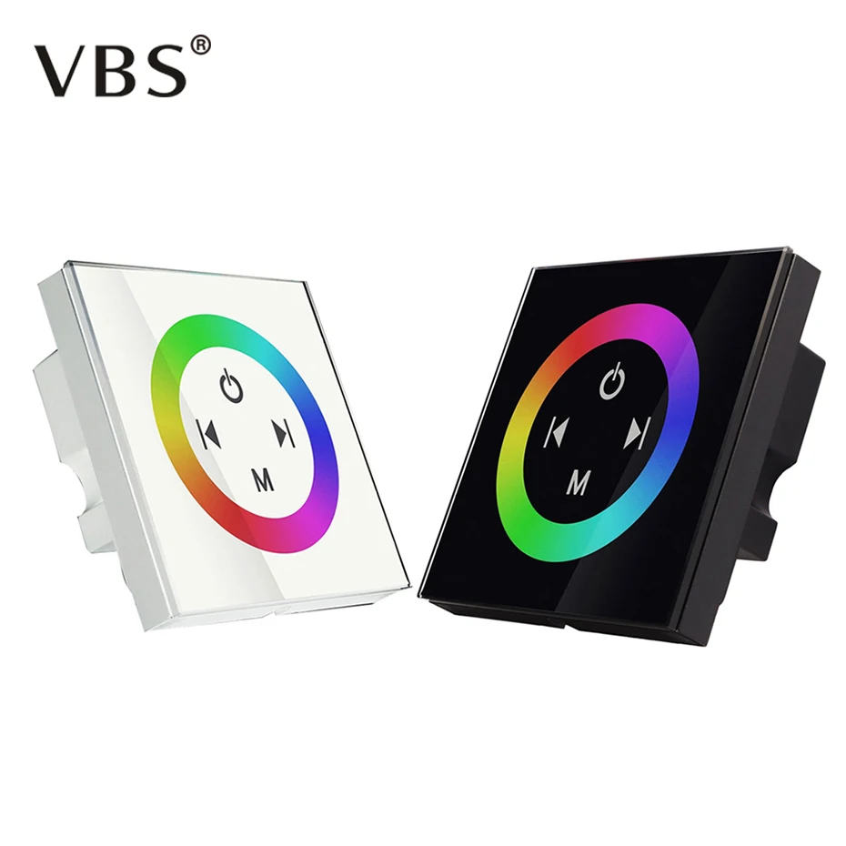 

DC12V-24V LED Strip Controller 86 Type Wall Switch RGB Touch Panel Controller Wall Mounted For 5050 5730 RGB LED Strip Light