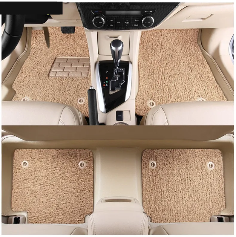 

Floor Mats For Hyundai Elantra 2017.2018 Foot Carpets Step Mat High Quality Water Proof leather Wire coil 2 Layer