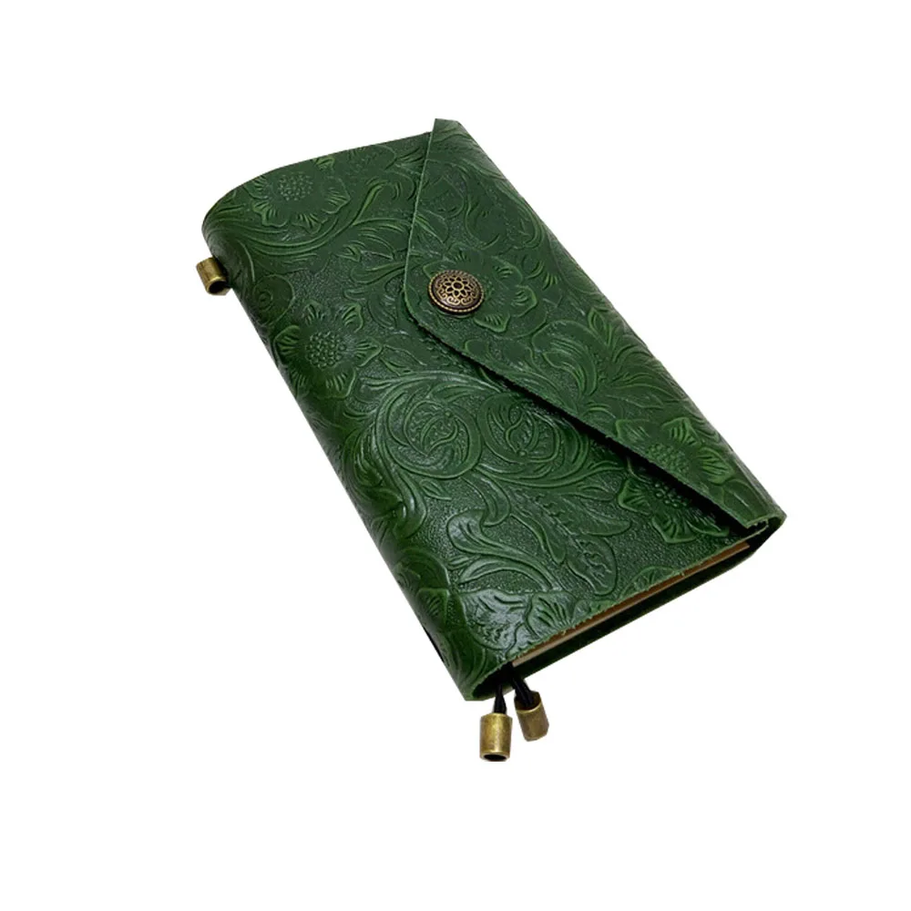 Классическая обложка для дневника из натуральной кожи, записная книжка TPN009 - Цвет: Green