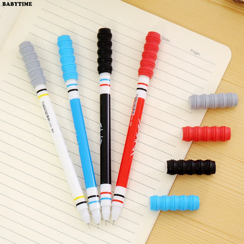 2PCS/Lot 0.38mm Steel Ball Heavy Gel Pens Needle Tube Writing Pen