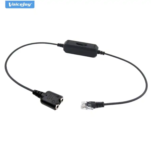 Voicejoy Headset Adapter Cable With Dual 3 5mm Pc Headset Jack To