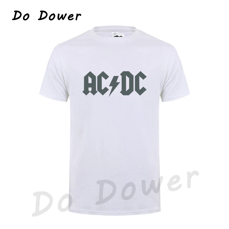 Новинка, Camisetas AC/DC Band Rock, Мужская футболка с графическим принтом Acdc, Повседневная футболка с круглым вырезом, хип-хоп, короткий рукав, хлопковый топ - Цвет: White 8