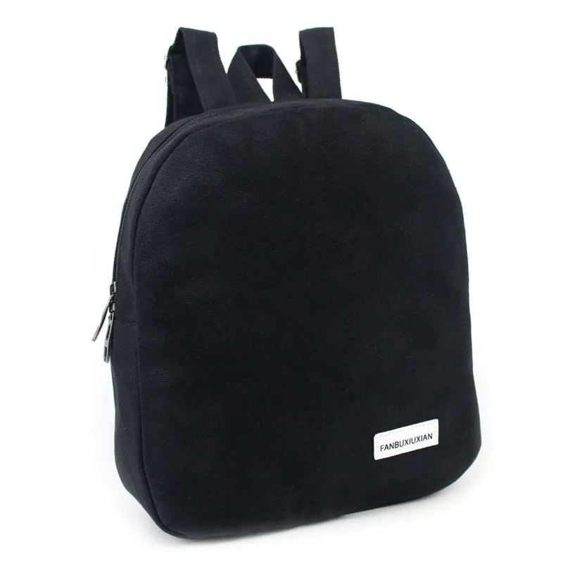 Japanese Style Women Backpack Canvas Solid School Bag School Backpacks for Teenage Girlsin