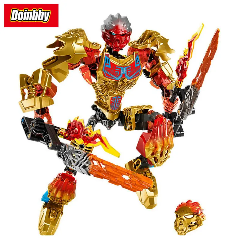 

KSZ 611-1 Tahu Uniter of Fire Biochemical Warrior BionicleMask Building Block Toy Compatible with Legoings Bionicle Heroes
