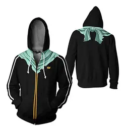 Wxcteam Noragami Ято косплэй 3D Zip Up Hoodie аниме норагами 3D печати Толстовка с длинным рукавом одежда с капюшоном для улицы куртка на молнии