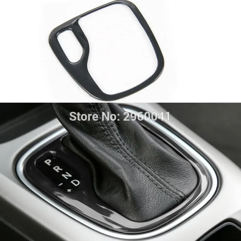 Black ABS Car Interior Gear Shifter Panel Shift Knob Covers Frame Trim Fits For Jeep Compass 2017+ | Автомобили и мотоциклы