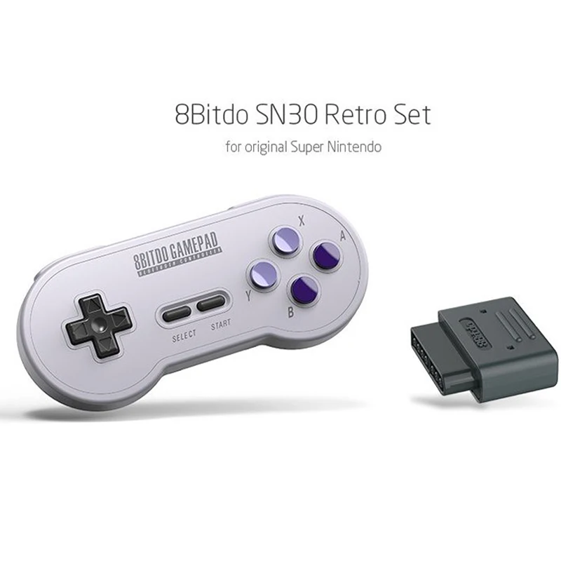

HobbyLane SN30 Retro Set Bluetooth Controller Gamepad with Bluetooth Receiver Adapter for Android Mac for Nintend SNES SF-C d18