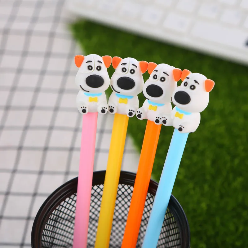 

40pcs Creative Cartoon Puppy Neutral Pen 0.5MM Black Signature Pen Student Writing Tool Kawaii School Supplies Stationery Gifts